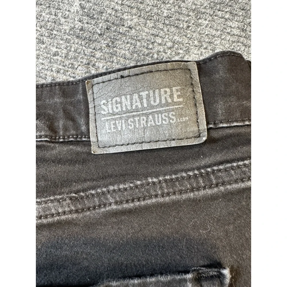 Levi‎ Strauss Signature Size 20W Mid-Rise Skinny Jeans Black